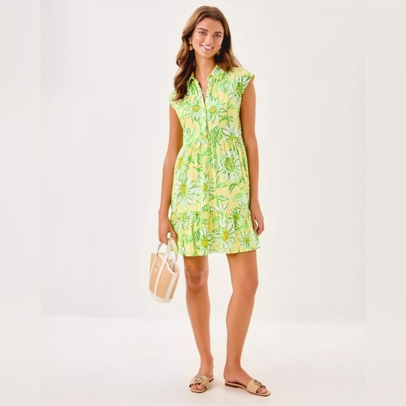 Lilly Pulitzer Dresses & Skirts - Lilly Pulitzer Arley Dress Limoncello Sunbelievable- Size M 100% Cotton